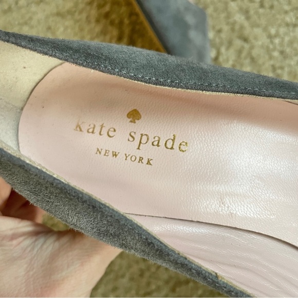Kate Spade Danika Crystal Block Heels Gray Women’s Size 8.5 - Picture 11 of 12
